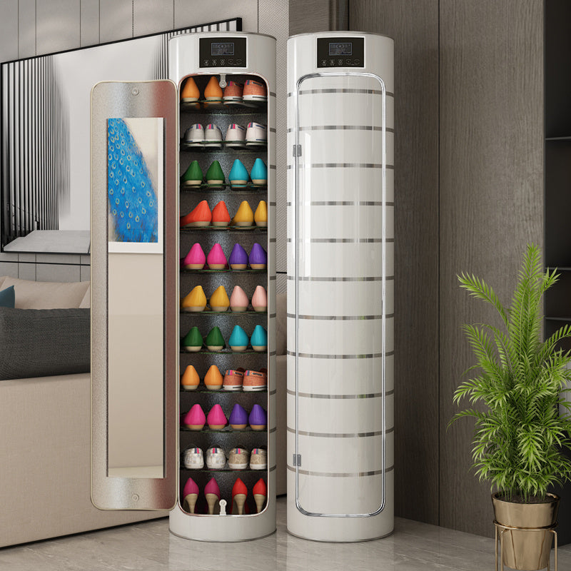 👟✨ Armoire à chaussures rotative avec miroir et désodorisant – Grande capacité et hygiénique !