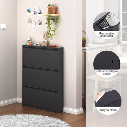 LUCYPAL Organisateur de chaussures moderne en métal - Fixation murale